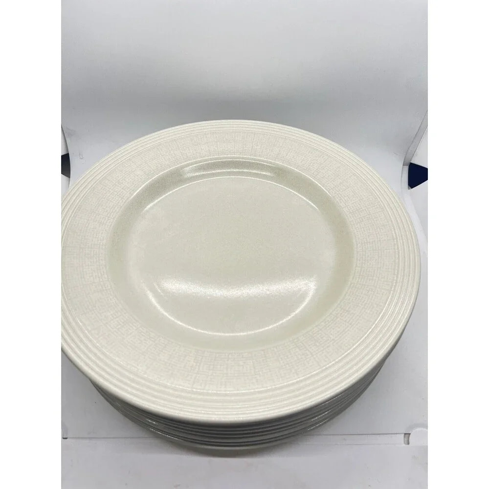 Wedgwood 'Paul Costello' 11.125 inch Plates in Limestone x 8